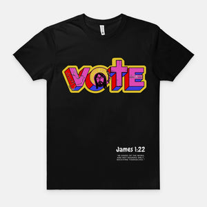 VOTE in black