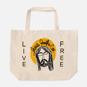 Live Free oversized tote
